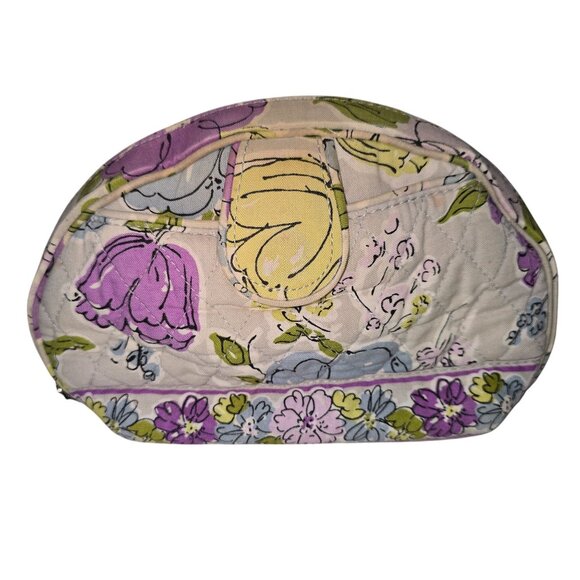 Vera Bradley Floral Quilted Cosmetic Zipper Pouch With Compartments 8" - Picture 7 of 7